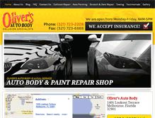 Tablet Screenshot of oliversautobody.com